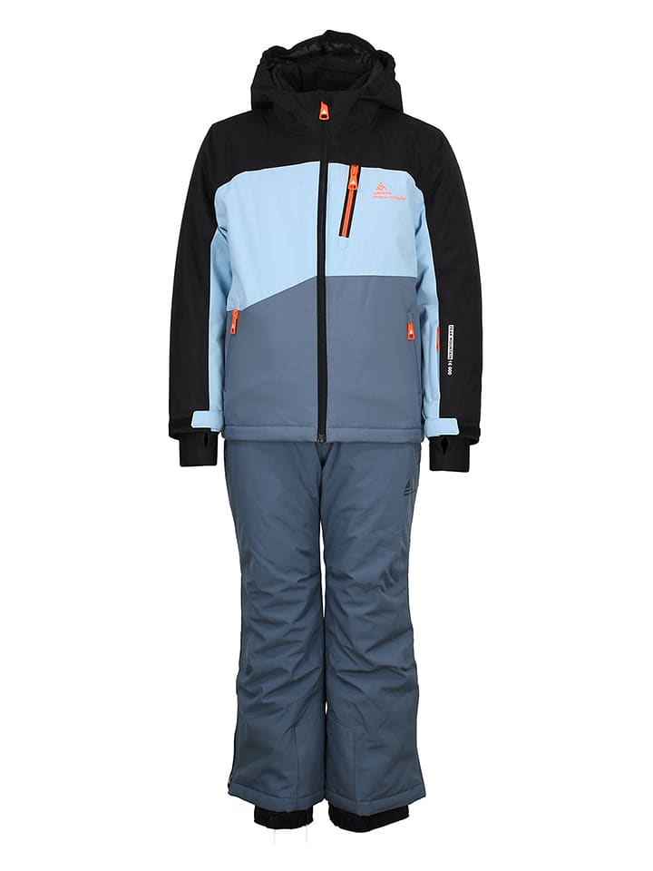 Peak Mountain 2-częściowy zestaw narciarski w kolorze błękitno-czarnym rozmiar: 140