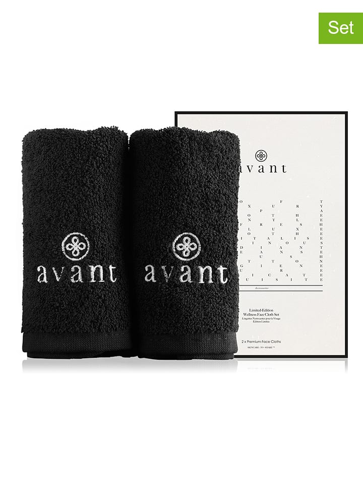 Avant Ręczniki (2 szt.) w kolorze czarnym do twarzy rozmiar: onesize