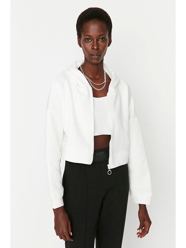 trendyol Bluza w kolorze białym rozmiar: XS