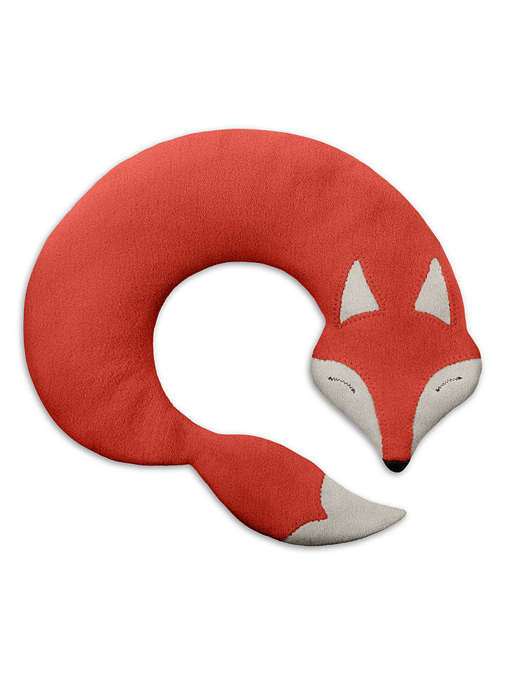 Leschi Poduszka w kolorze czerwonym z organicznymi ziarnami na kark i ramiona rozmiar: onesize