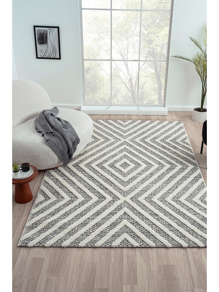 ABERTO DESIGN Dywan "Sevilla" w kolorze jasnoszaro-kremowym rozmiar: 80x150 cm