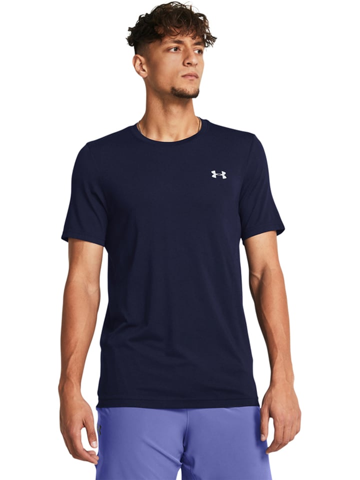 Under Armour Koszulka sportowa "Vanish Seamless" w kolorze granatowym rozmiar: M