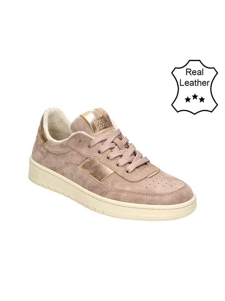 Bullboxer Skórzane sneakersy w kolorze szaroróżowym rozmiar: 36