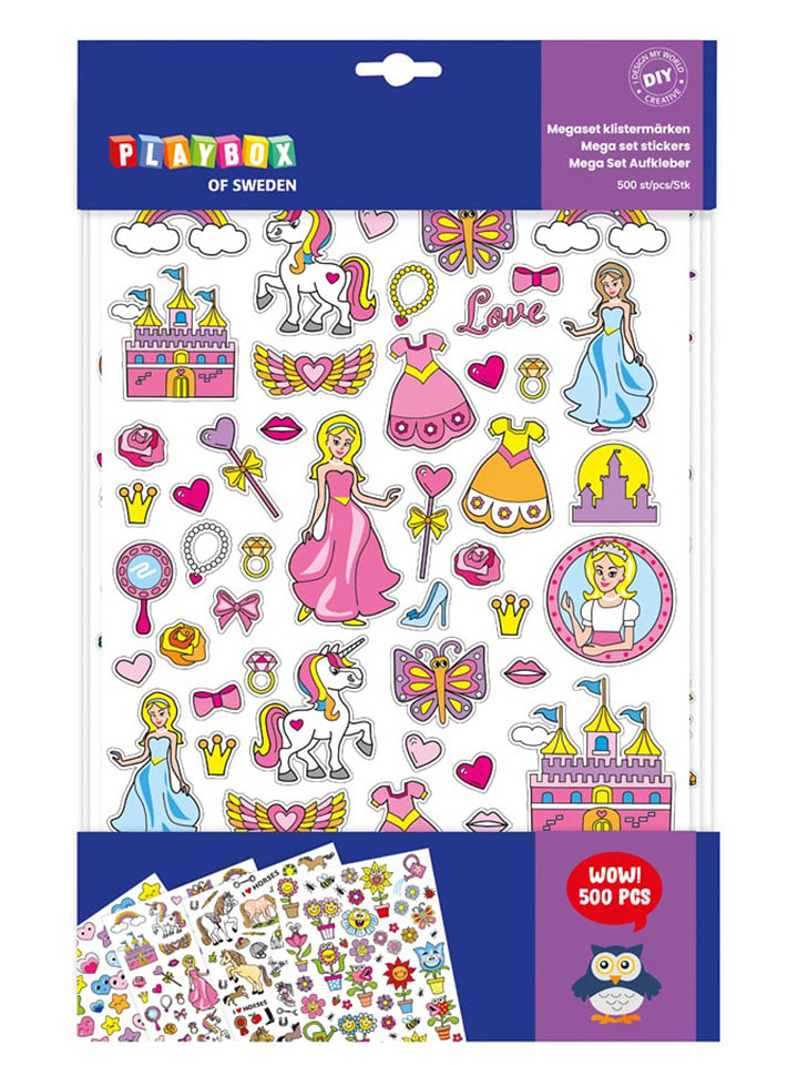 Playbox Zestaw naklejek (500 szt.) "Princess" rozmiar: onesize