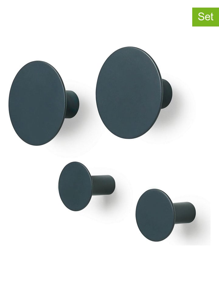 Blomus Haczyki ścienne (4 szt.) "Ponto" w kolorze szarym rozmiar: onesize