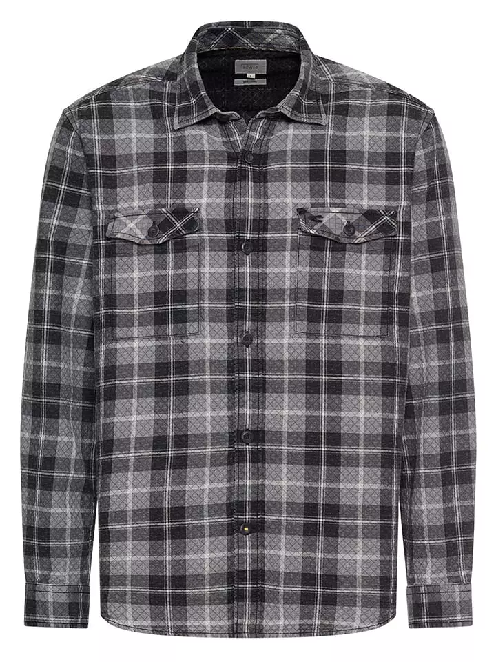 Camel Active Koszula - Regular fit - w kolorze czarno-szarym rozmiar: XXL