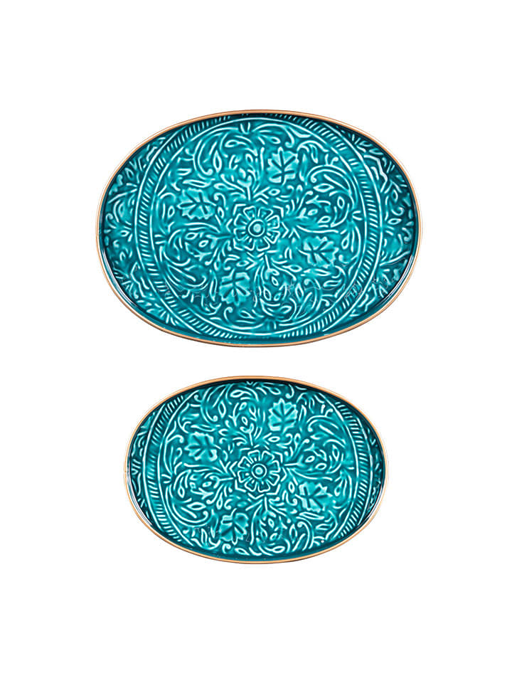 TABLE PASSION Tace (2 szt.) "Tosca" w kolorze niebieskim do serwowania rozmiar: onesize