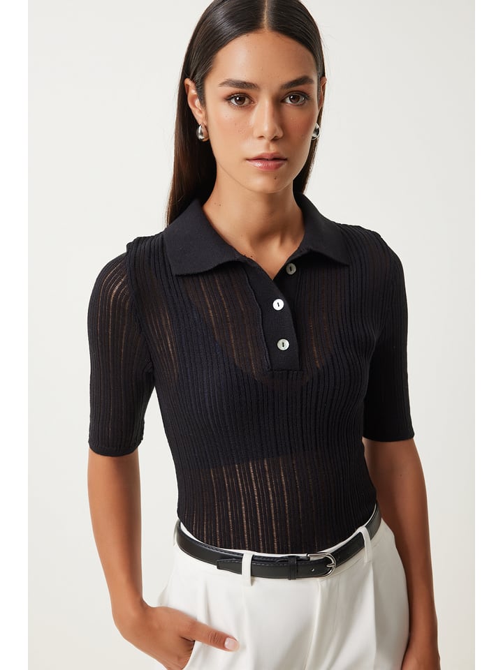 Happiness Istanbul Koszulka polo w kolorze czarnym rozmiar: S/M