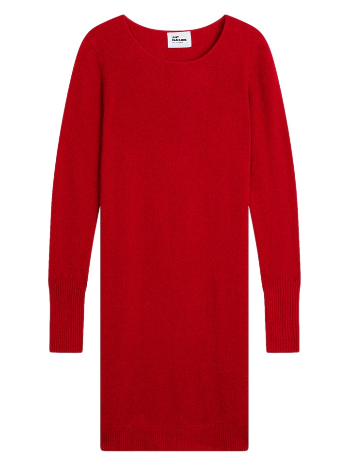 Just Cashmere Kaszmirowa sukienka "Susan" w kolorze czerwonym rozmiar: XXL