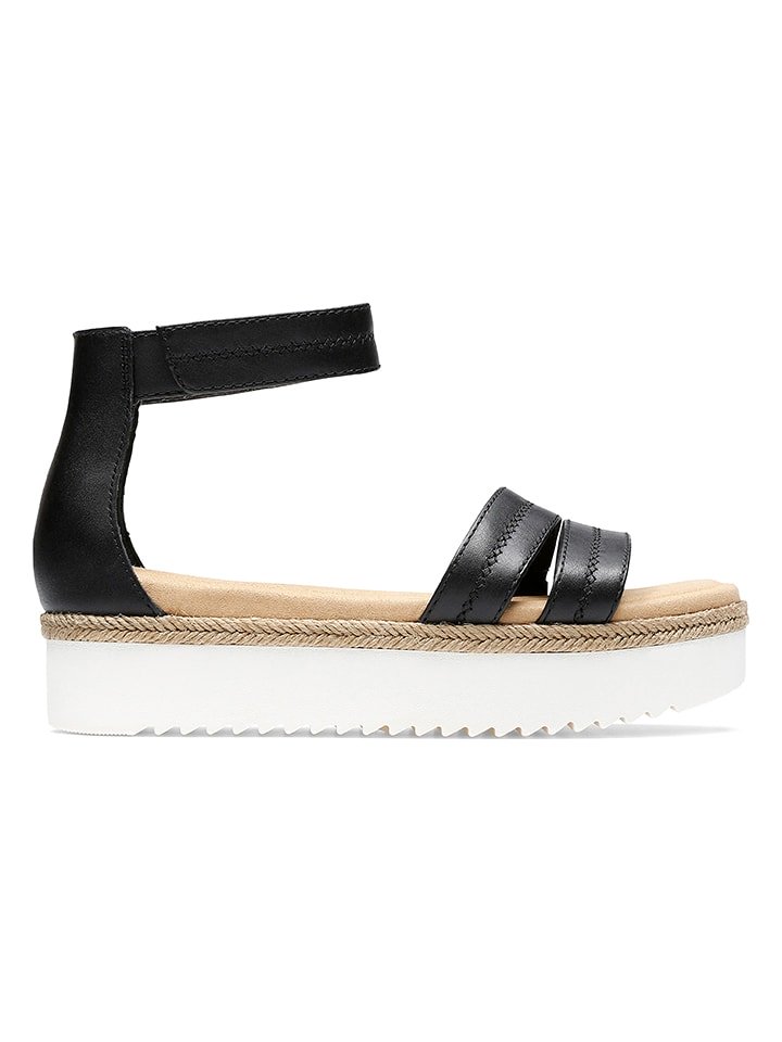 Clarks Skórzane sandały w kolorze czarnym rozmiar: 38