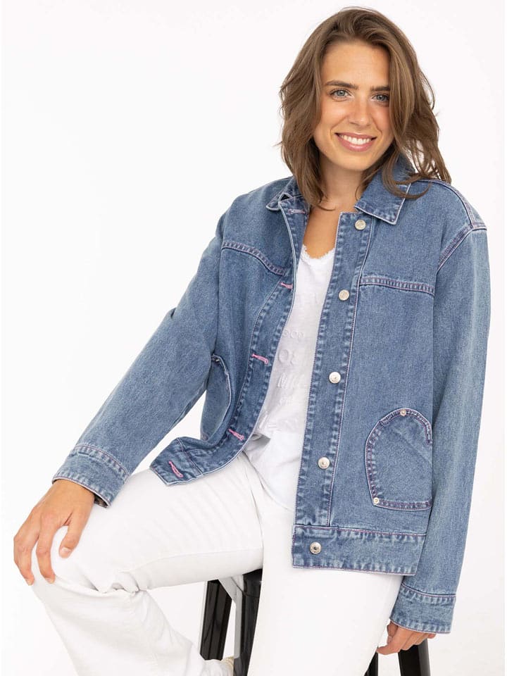 Zwillingsherz Kurtka dżinsowa w kolorze niebieskim rozmiar: XL