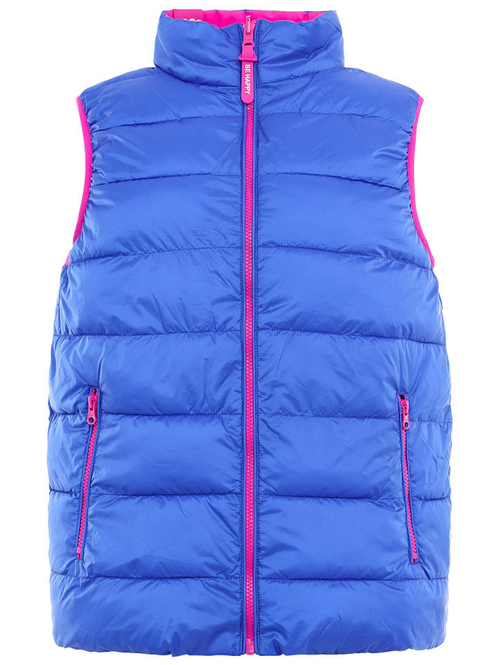 Zwillingsherz Dwustronna kamizelka pikowana "Colorful" w kolorze niebiesko-różowym rozmiar: L