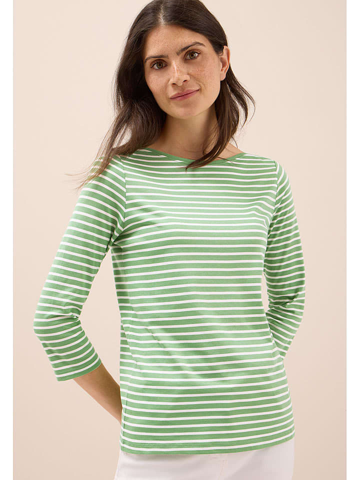 Cecil Koszulka w kolorze zielono-białym rozmiar: M