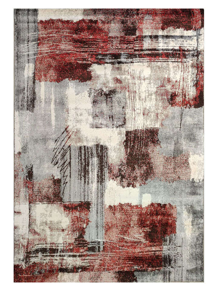 deco Rugs & Carpet Dywan "Milano" w kolorze szaro-czerwonym rozmiar: 60x110 cm