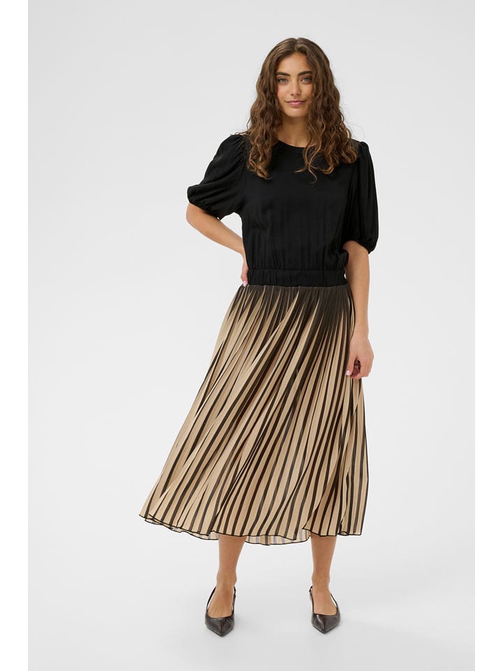 CULTURE Sukienka w kolorze czarno-beżowym rozmiar: XL