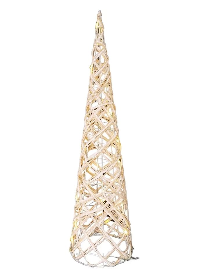 WellHome Figurka dekoracyjna LED w kolorze szarym - wys. 60 x Ø 16 cm rozmiar: onesize