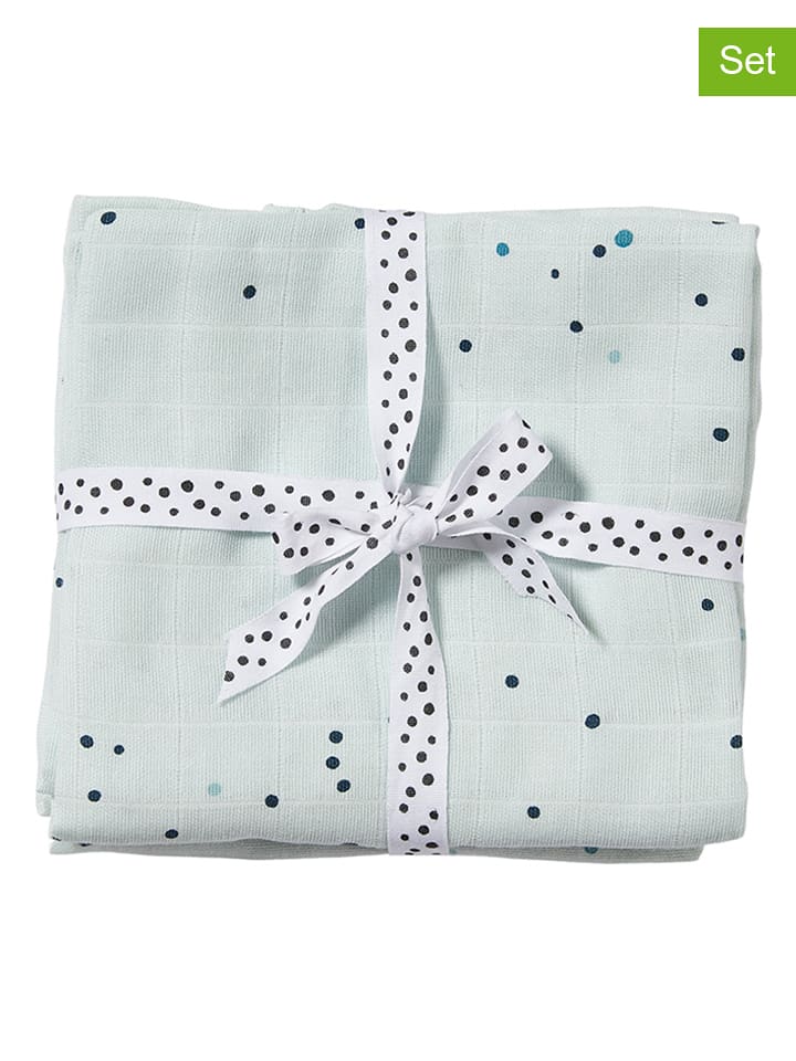 done by deer Chustki muślinowe (2 szt.) w kolorze błękitnym - 120 x 120 cm rozmiar: onesize