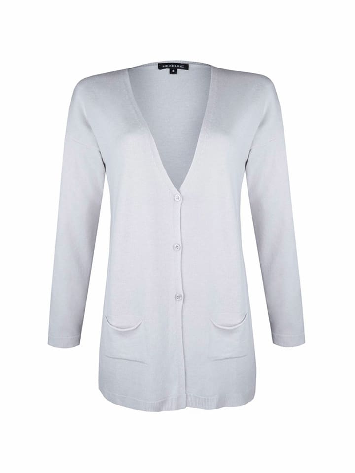 HEXELINE Kardigan w kolorze jasnoszarym rozmiar: M