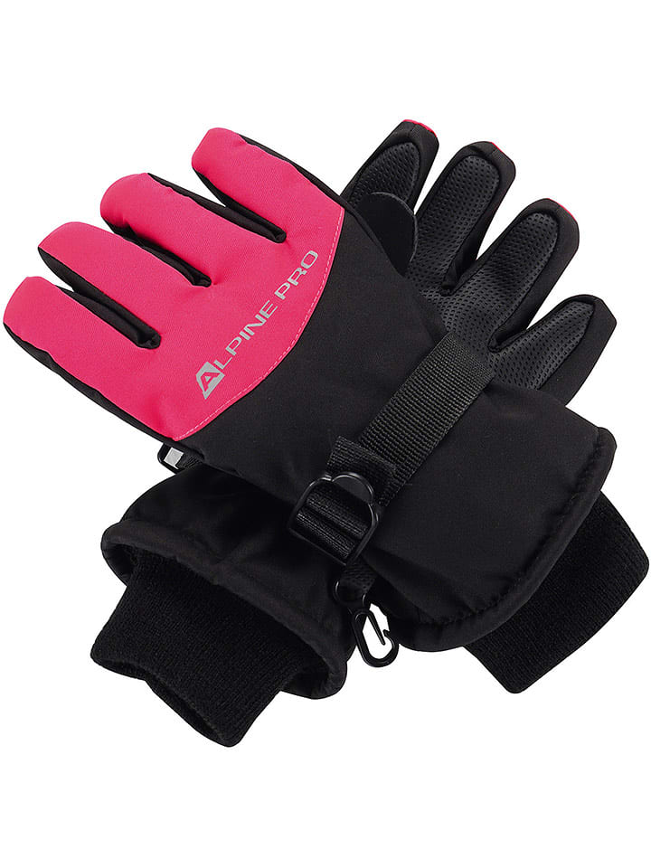 Alpine Pro Rękawiczki funkcyjne "Lordo" w kolorze czarno-różowym rozmiar: L