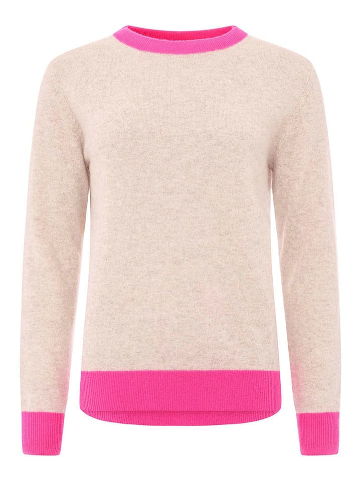 Zwillingsherz Kaszmirowy sweter w kolorze beżowym rozmiar: M