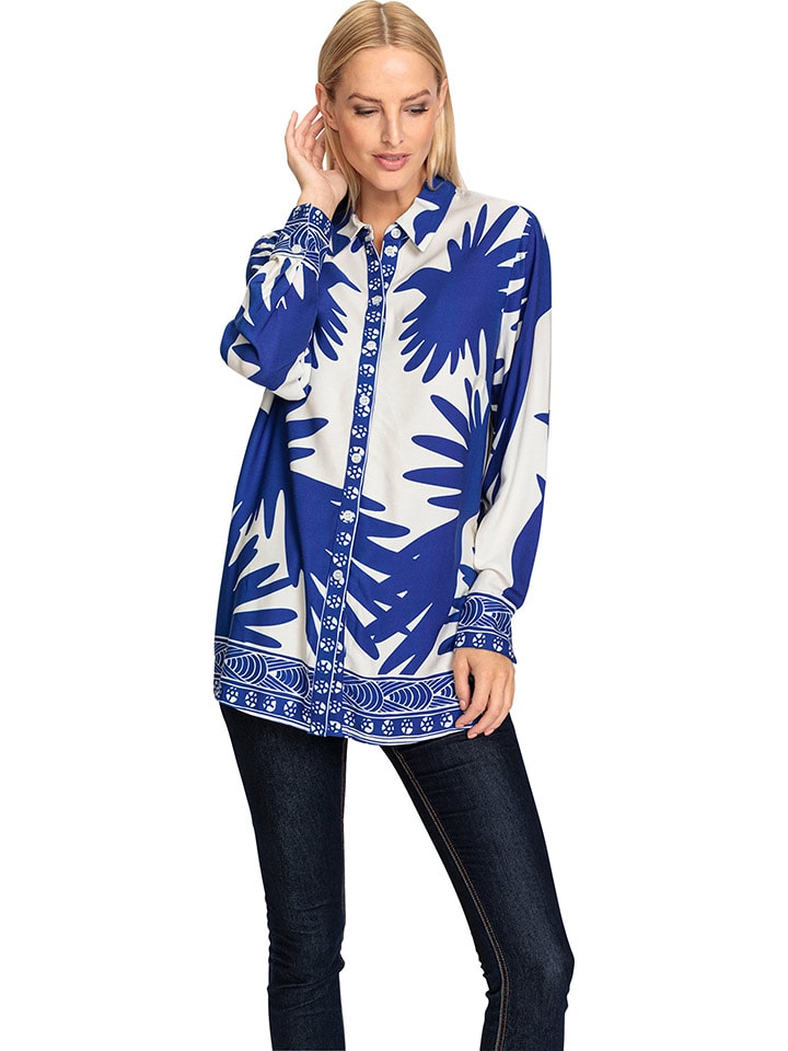 Heine Koszula w kolorze biało-niebieskim rozmiar: 42