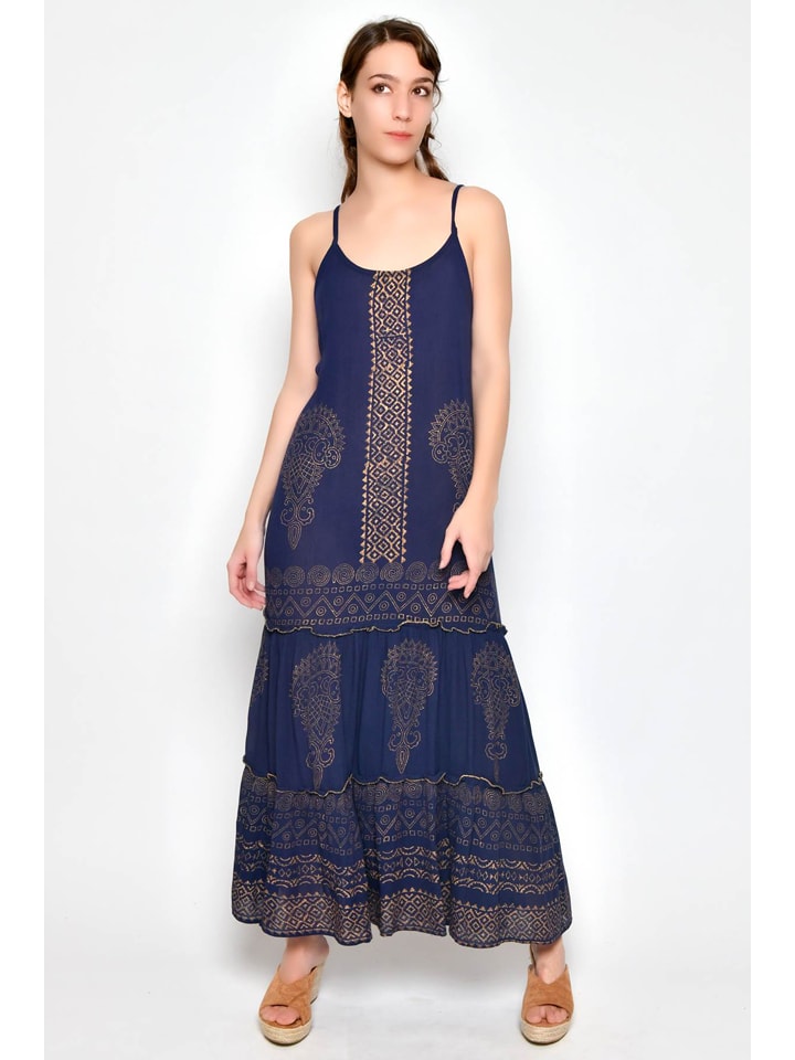 Tarifa Sukienka w kolorze granatowo-beżowym rozmiar: M