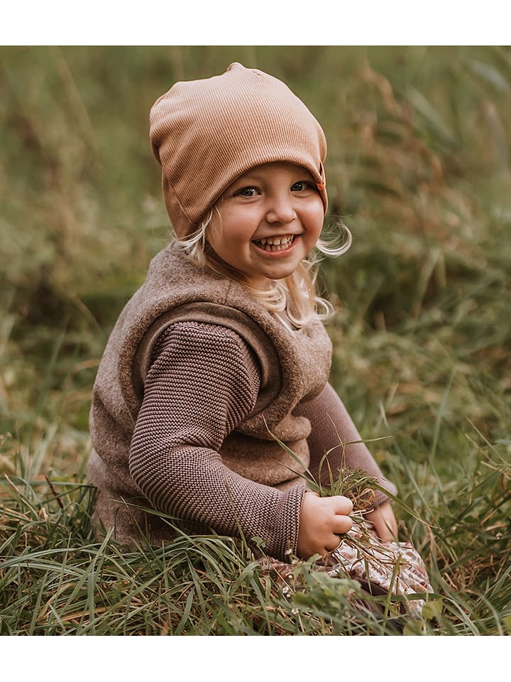 LiVi Wełniany bezrękawnik "Beige" w kolorze beżowym rozmiar: 104/110