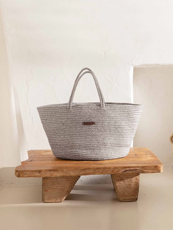 ABERTO DESIGN Kosz w kolorze jasnoszarym - wys. 30 cm rozmiar: onesize