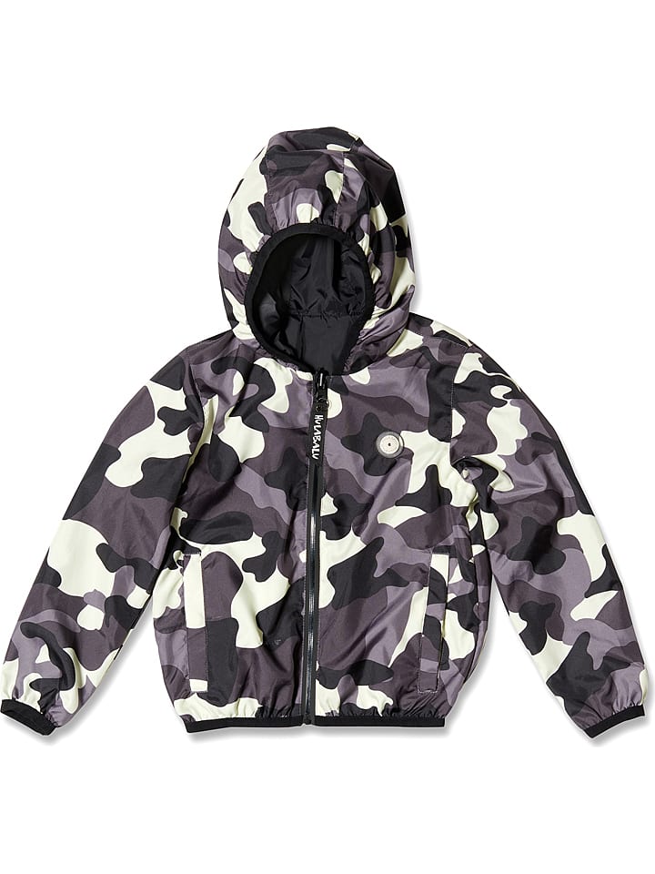 HULABALU Dwustronna kurtka przejściowa "Oliver" w kolorze czarno-białym rozmiar: 170/176