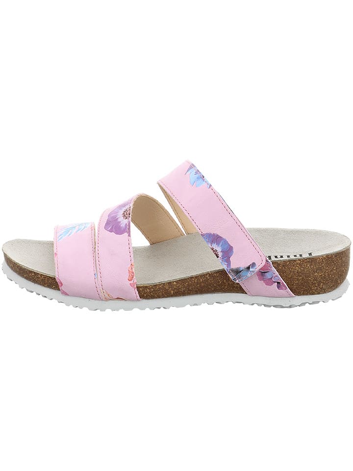 Think! Skórzane klapki w kolorze jasnoróżowym rozmiar: 36