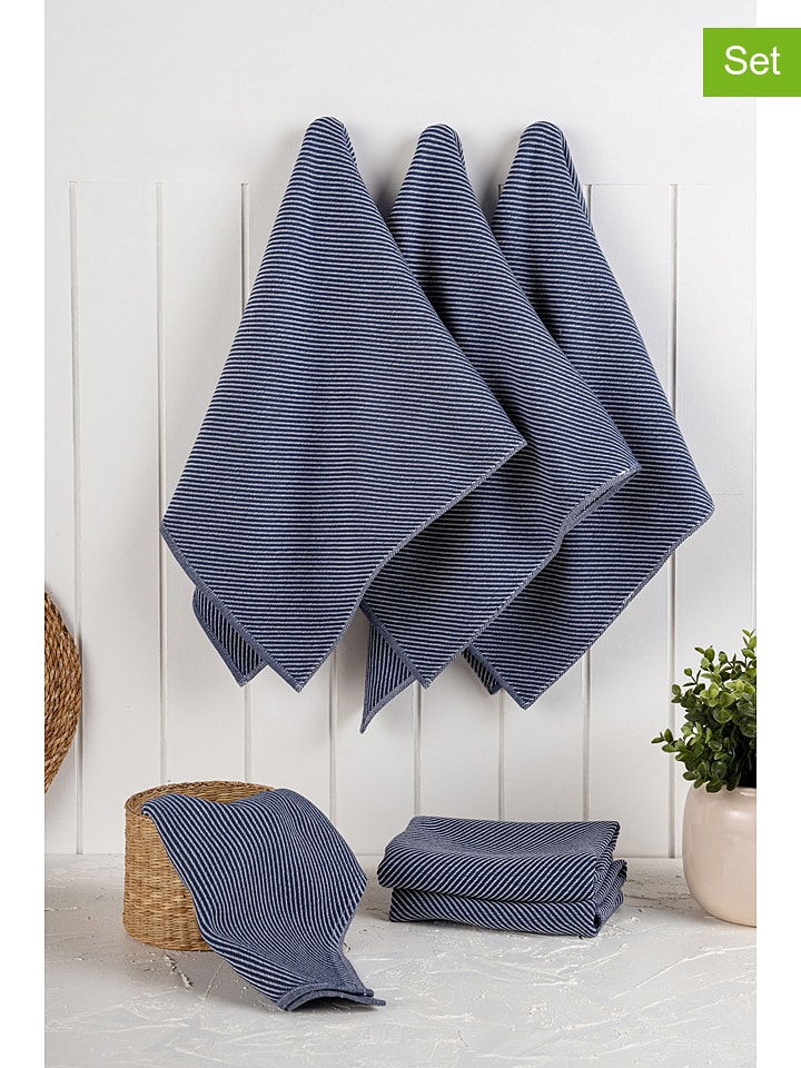 Violeta Home Ściereczki (6 szt.) w kolorze granatowym do naczyń - 76 x 43 cm rozmiar: onesize