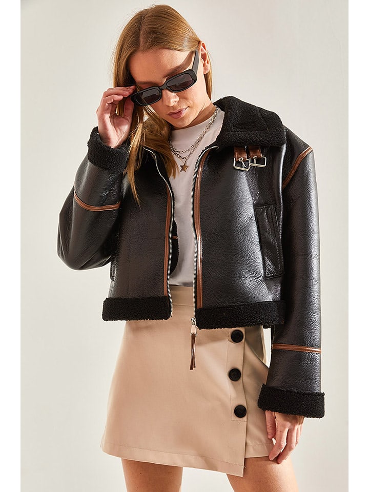 Bianco Lucci Kurtka przejściowa w kolorze czarnym rozmiar: 40