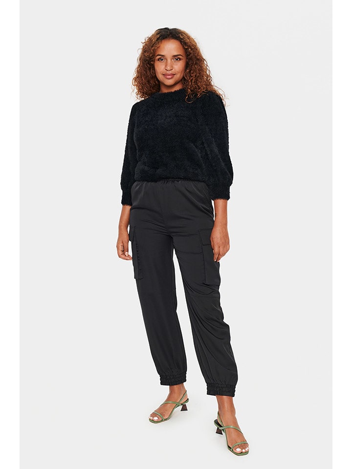 SAINT TROPEZ Bojówki w kolorze czarnym rozmiar: L