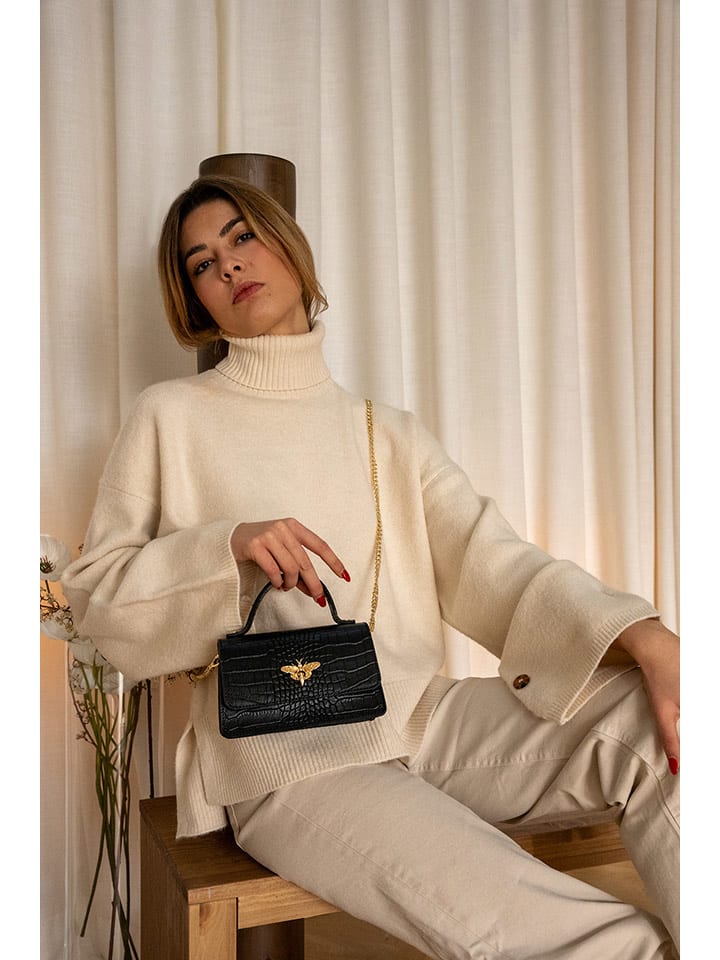 Christian Laurier Skórzana torebka "Lily" w kolorze czarnym - 19 x 11 x 7,5 cm rozmiar: onesize