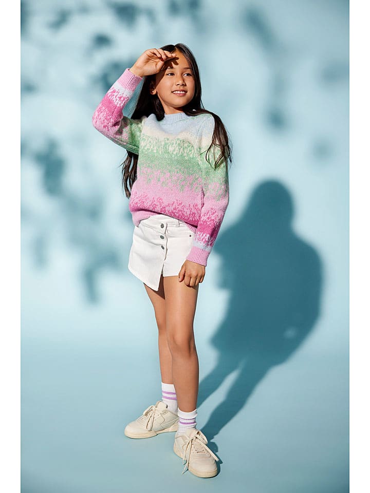 KIDS ONLY Spódnico-spodenki dżinsowe "Jenny" w kolorze białym rozmiar: 152