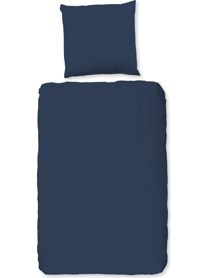 Hip Komplet pościeli satynowej w kolorze granatowym rozmiar: 240x220 cm