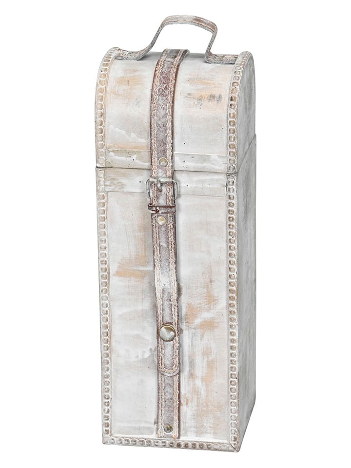 POSIWIO Walizka w kolorze białym na butelki - 12 x 35 x 12 cm rozmiar: onesize