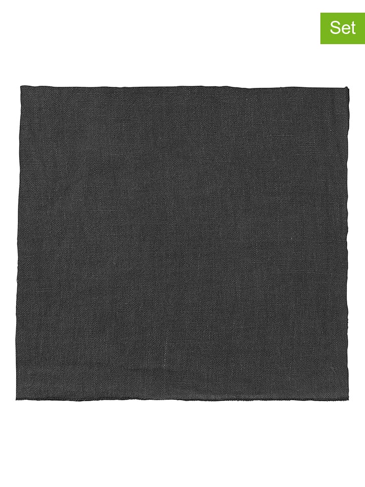 Blomus Serwetki (4 szt.) "Lineo" w kolorze antracytowym - 42 x 42 cm rozmiar: onesize