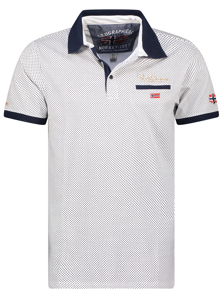 Geographical Norway Koszulka polo "Kingdom" w kolorze białym rozmiar: S