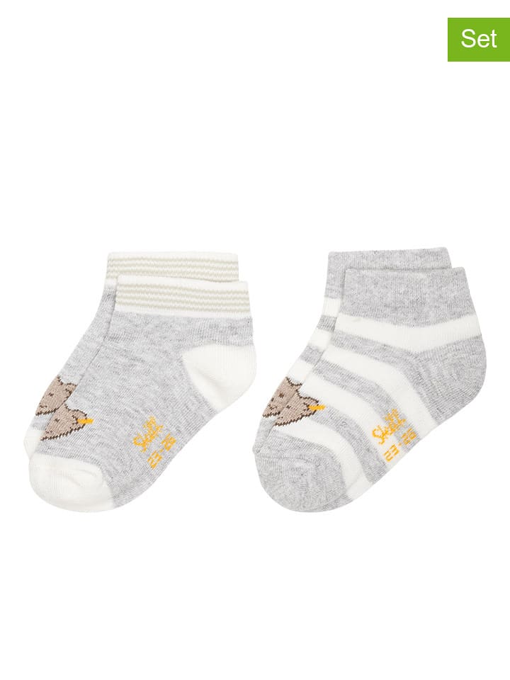 Steiff Skarpety (2 pary) w kolorze szarym rozmiar: 26