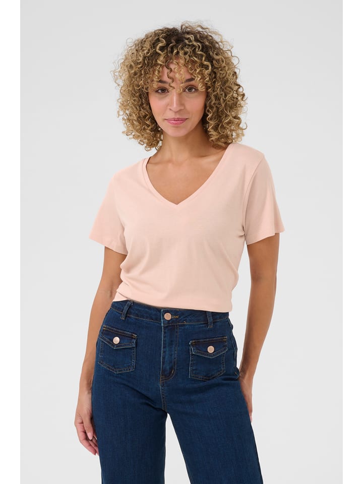 Kaffe Koszulka w kolorze beżowym rozmiar: XL