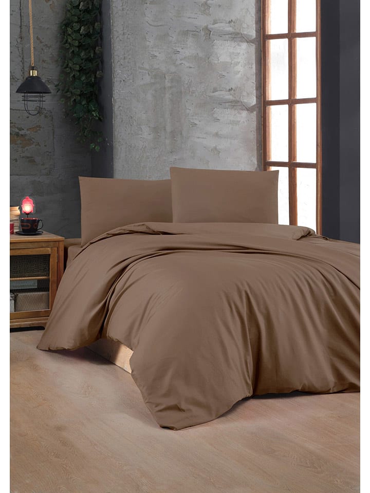 Elizabed Komplet pościeli renforcé w kolorze jasnobrązowym rozmiar: 135x200 cm