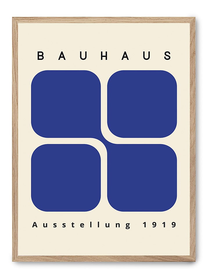 poster lab Druk artystyczny "Blue forms" w ramce rozmiar: 30x40 cm