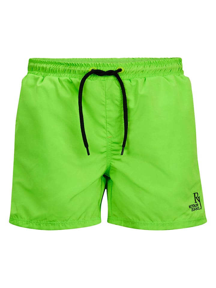 Retour Szorty kąpielowe "Bruce" w kolorze zielonym rozmiar: 170/176