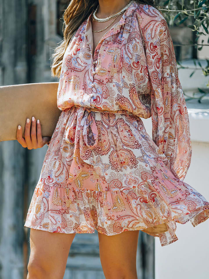 Milan Kiss Sukienka w kolorze kremowo-jasnoróżowym rozmiar: XL