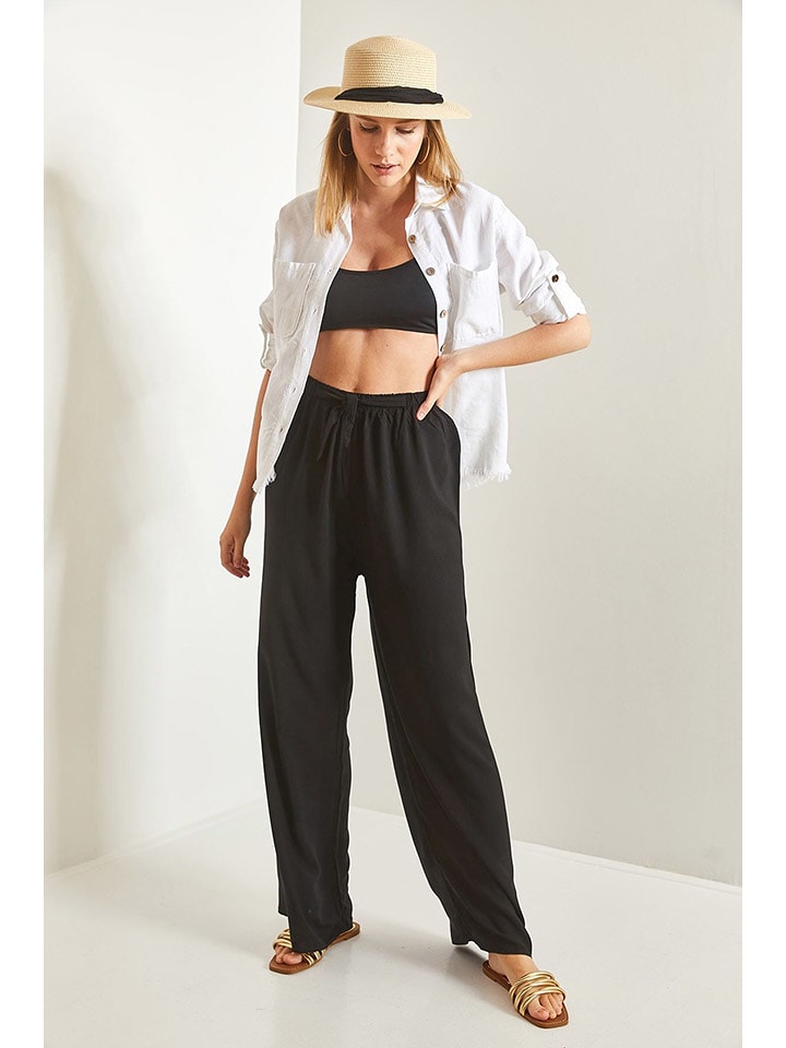 Bianco Lucci Spodnie w kolorze czarnym rozmiar: XL