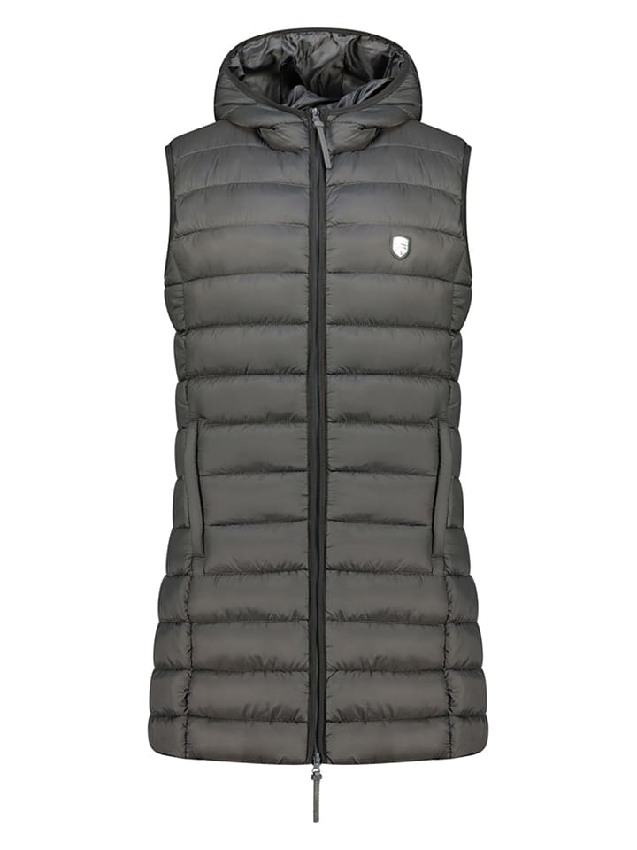 Geographical Norway Kamizelka pikowana "Vatikotal" w kolorze antracytowym rozmiar: L