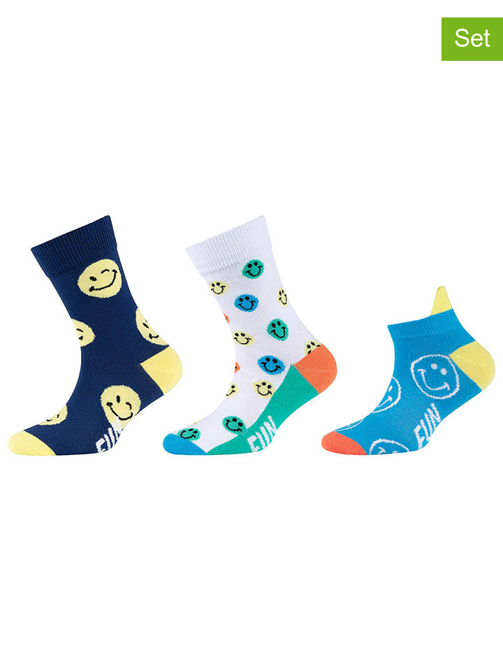 Fun Socks Skarpety (3 pary) w różnych kolorach rozmiar: 29-35