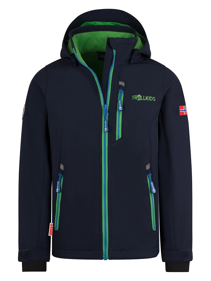 Trollkids Kurtka softshellowa "Balestrand" w kolorze granatowym rozmiar: 98