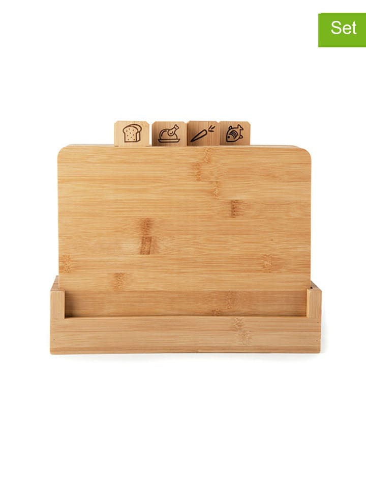 Trendy Kitchen by EXCÉLSA 5-częściowy zestaw w kolorze jasnobrązowym do krojenia rozmiar: onesize